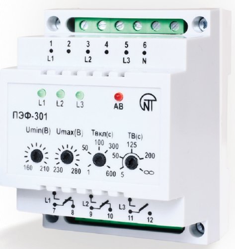 Переключатель фаз электронный на DIN-рейку НовАтек-Электро ПЭФ-301 3х16А 50-400В фото Переключатель фаз электронный на DIN-рейку НовАтек-Электро ПЭФ-301 3х16А 50-400В картинка